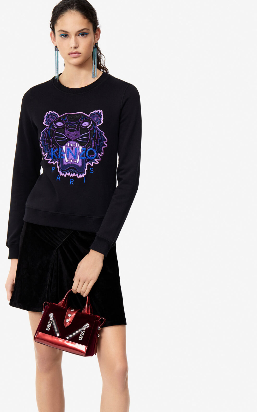 Kenzo Tiger Sweatshirt Dame - Sort DK-776786